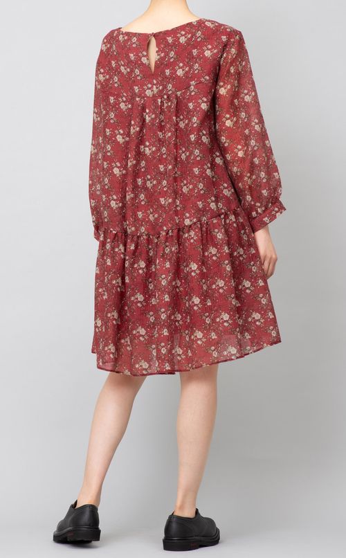 フラワープリントミニワンピース