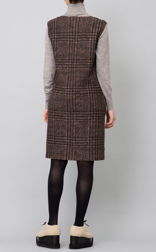 チェックジャージーミニワンピース