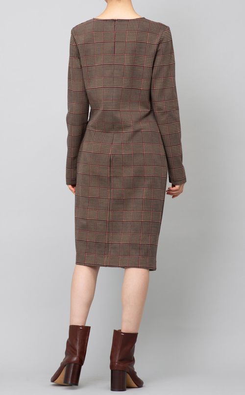 チェックジャージーワンピース