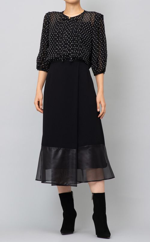 バックサテンジョーゼットスカート