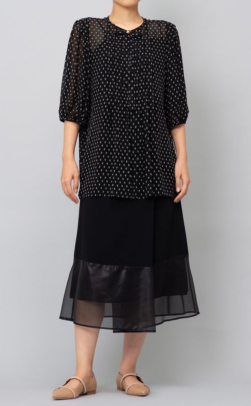 バックサテンジョーゼットスカート