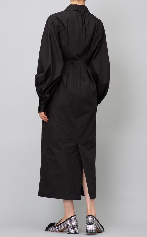 ギャザースリーブロングワンピース