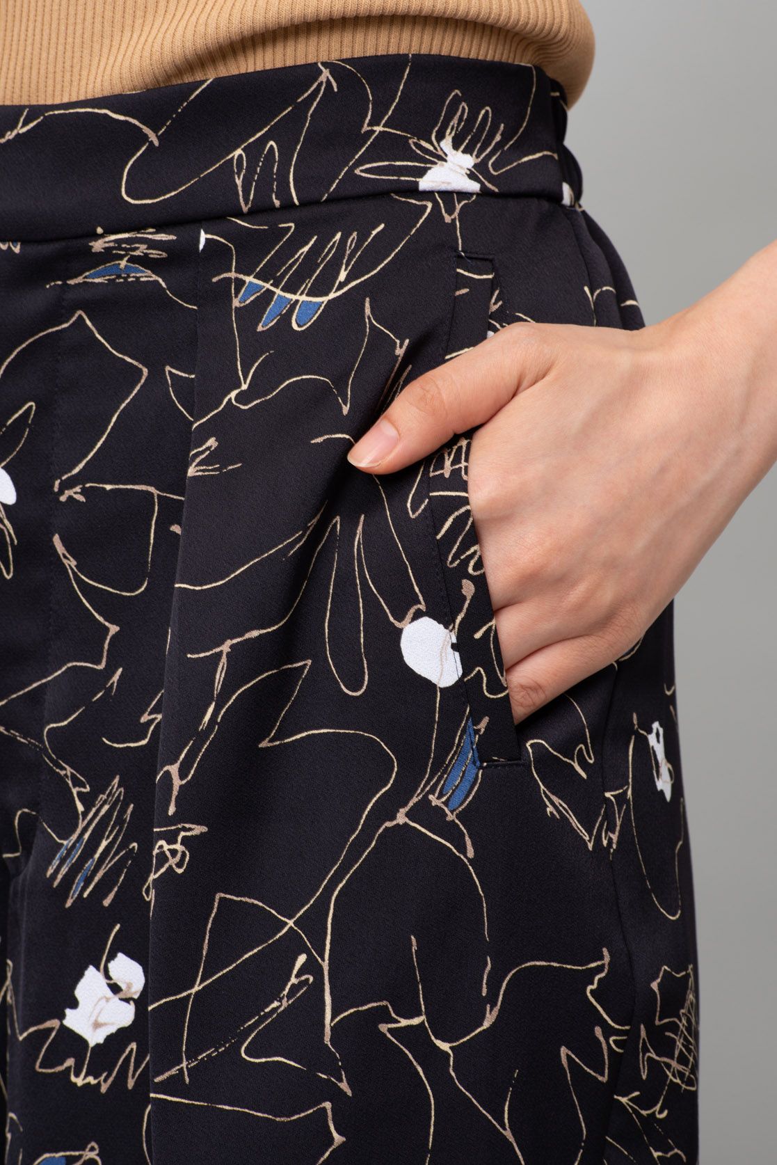 FRAY I.D｜プリントサテンイージーパンツ