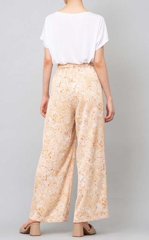 プリントサテンイージーパンツ