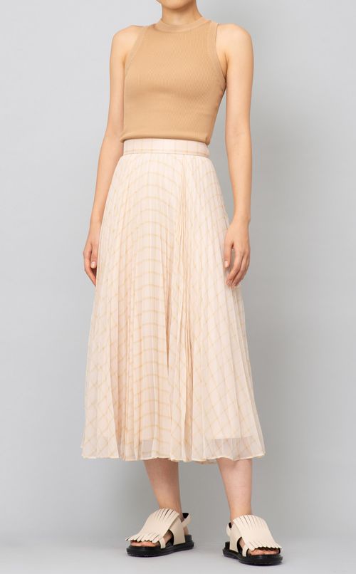 チェックプリントフレアスカート