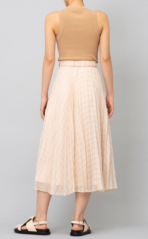 チェックプリントフレアスカート