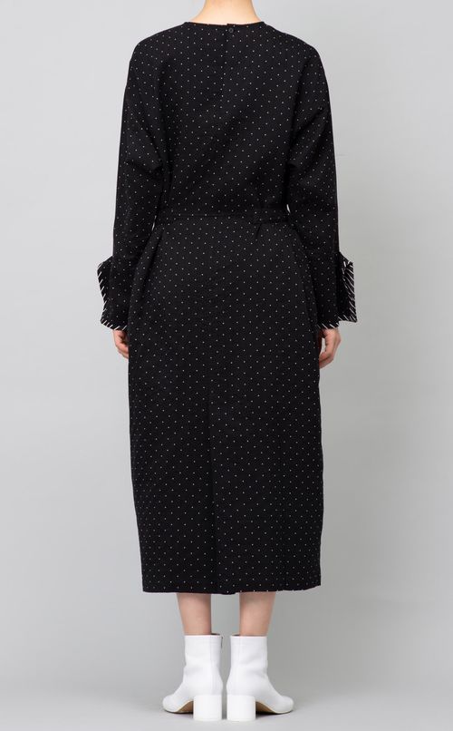 ドットジャガードロングワンピース