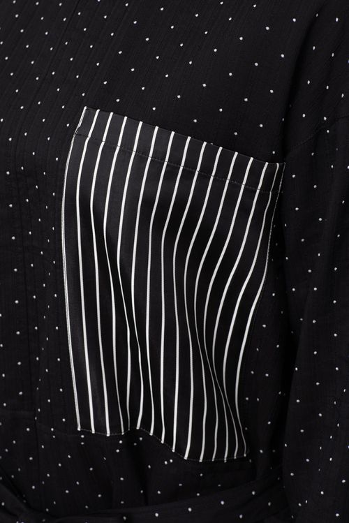 ドットジャガードロングワンピース