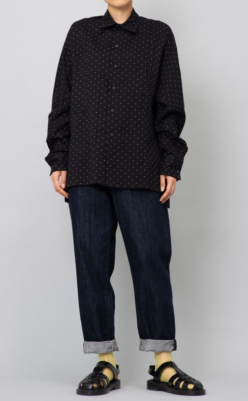 ドットジャガードシャツ