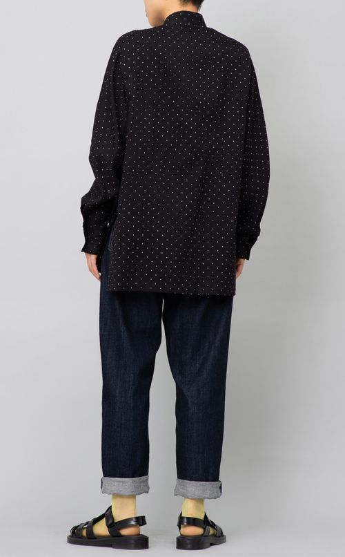 ドットジャガードシャツ