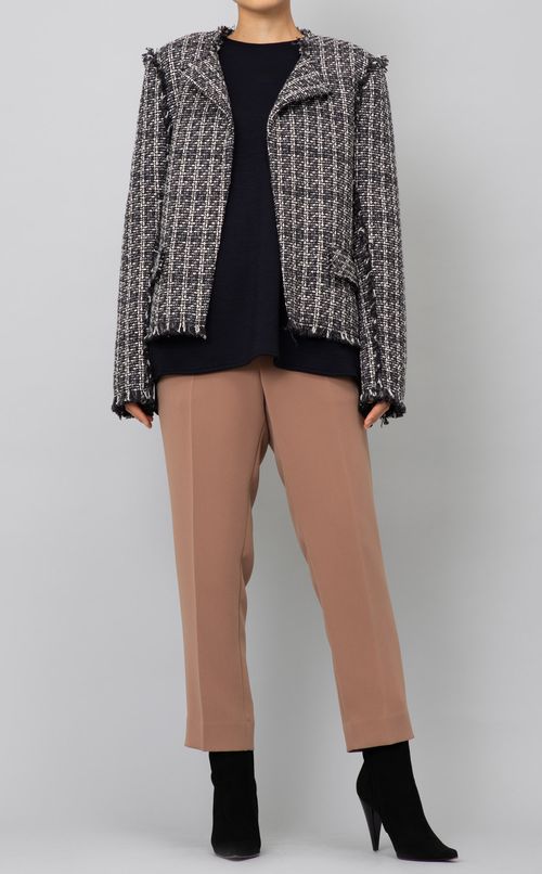 ウールポンチバッグサテンブラウス