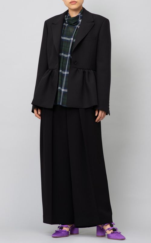 プルオーバーハイネックブラウス