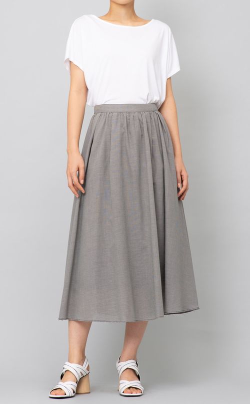 チェックボリュームスカート