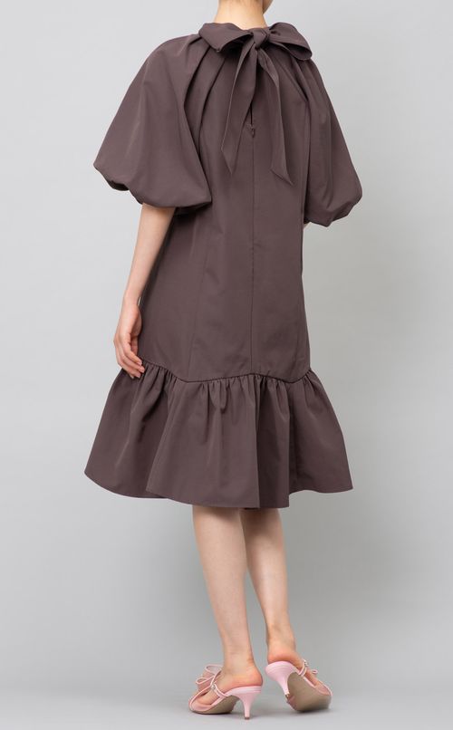 パフスリーブギャザーワンピース