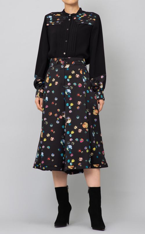 プリントマーメイドフレアパンツ