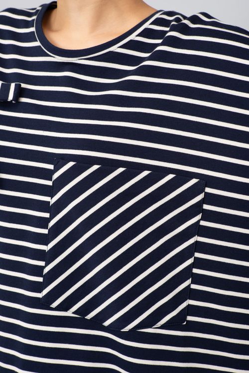 フロントリボンボーダープルオーバー