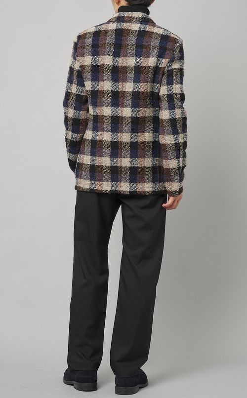 チェックダブルジャケット