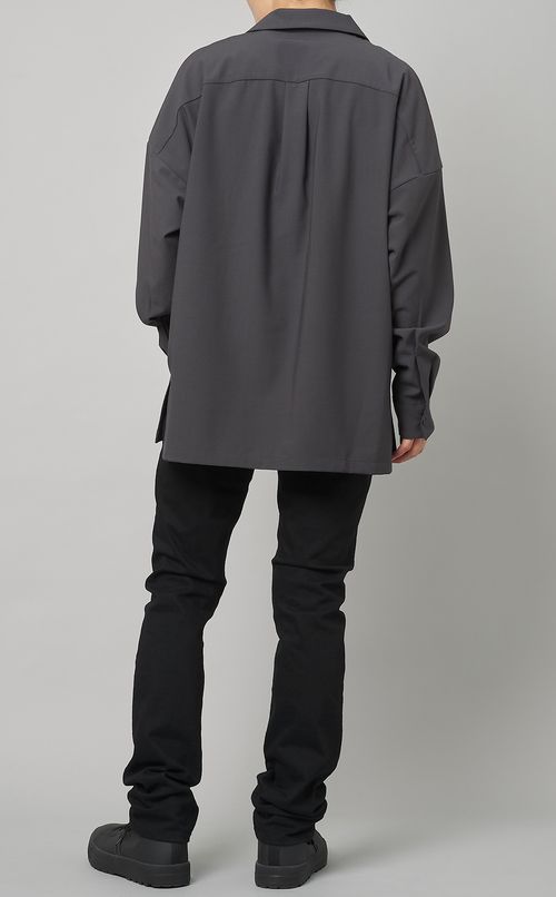 オーバーサイズオープンカラーシャツ