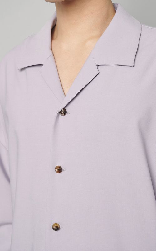 オーバーサイズオープンカラーシャツ