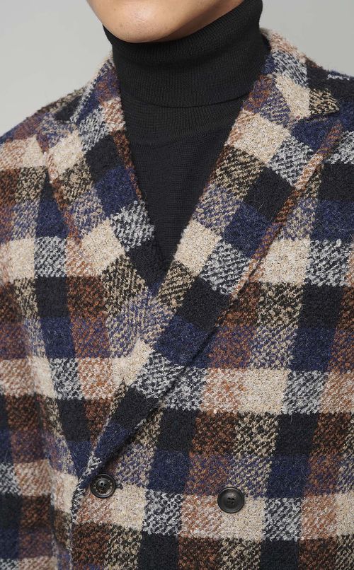 チェックダブルジャケット