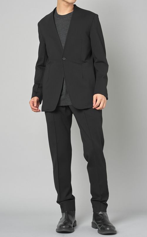 ポンチジャージプリーツトラウザーズ