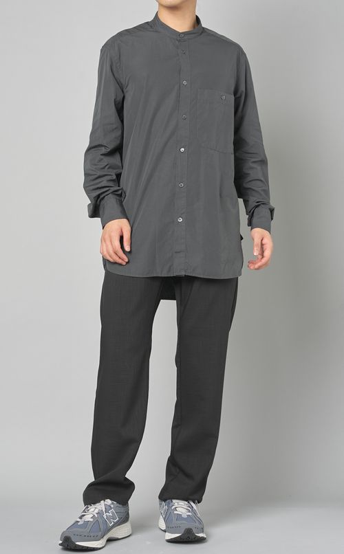 ストライプバンドカラーシャツ