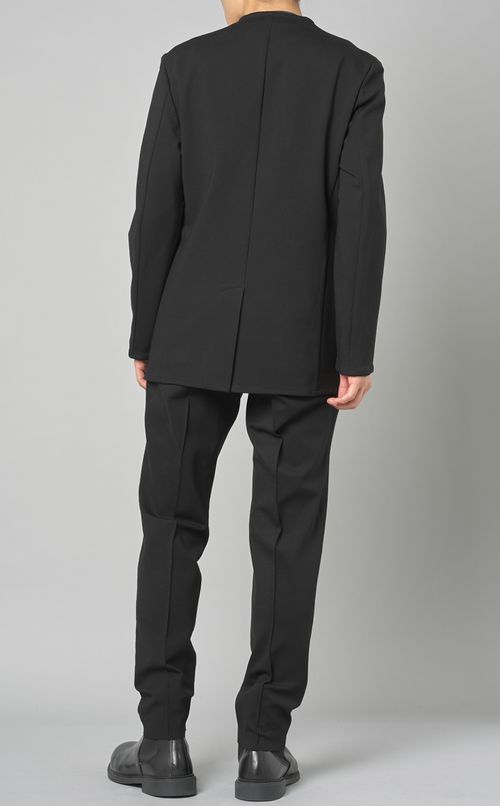 ポンチジャージノーカラージャケット