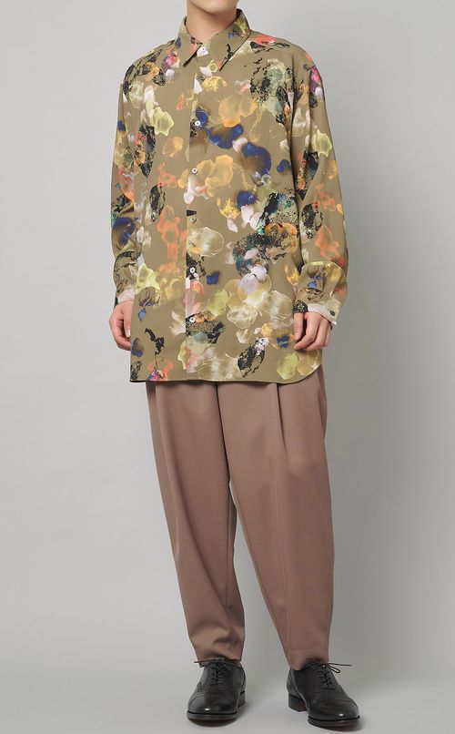 フラワープリントレギュラーシャツ