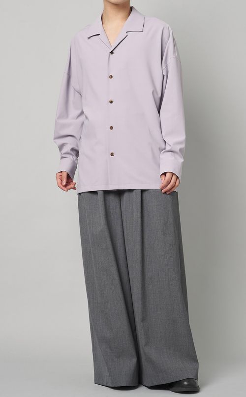 オーバーサイズオープンカラーシャツ