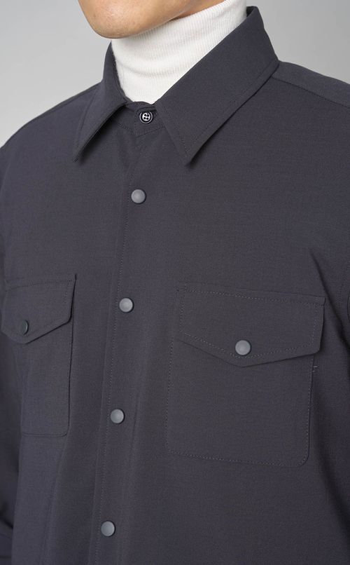 ウール2ポケットシャツ