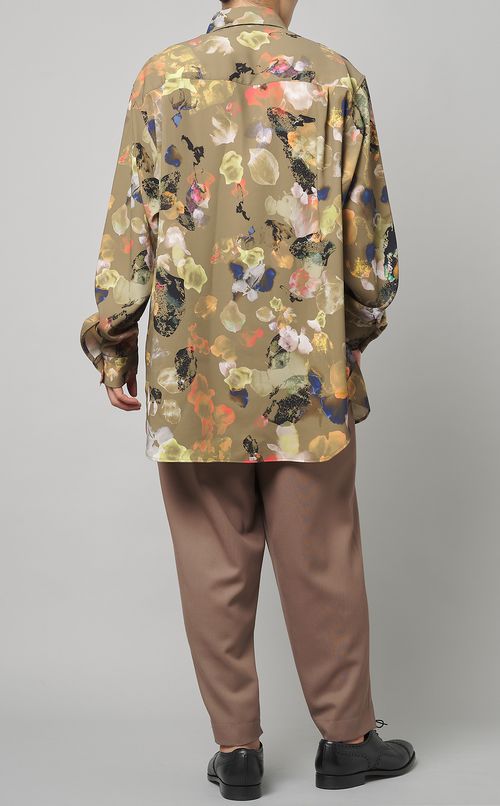 フラワープリントレギュラーシャツ