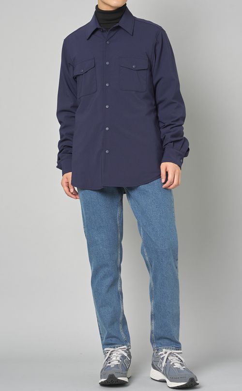 ウール2ポケットシャツ