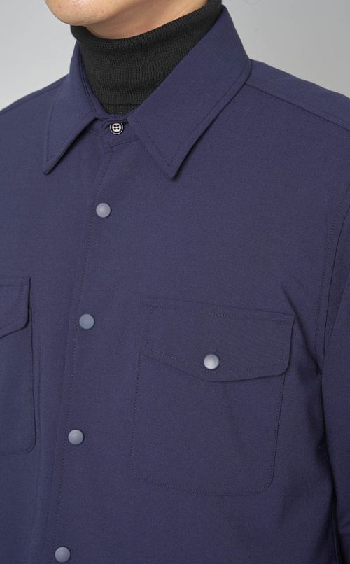 ウール2ポケットシャツ