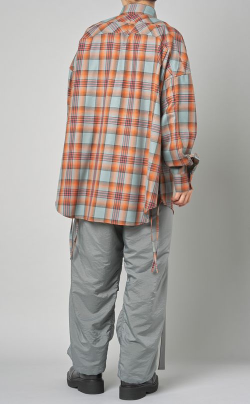 ウールチェックシャツ