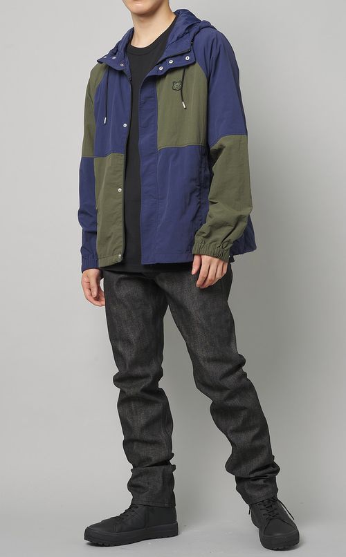 カラーブロックウインドブレーカー