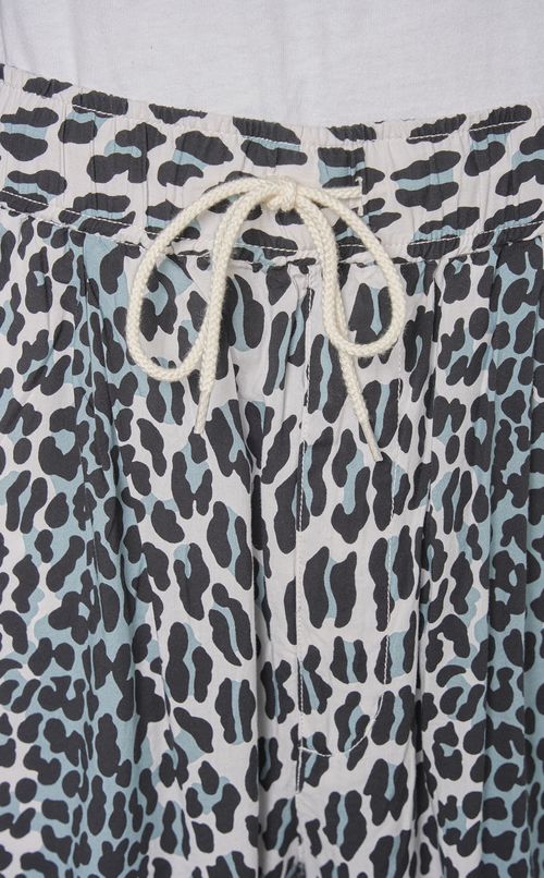 レオパードコットンレーヨンイージーパンツ