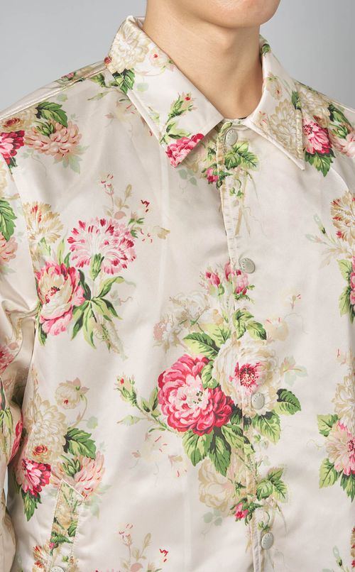 フラワープリントコーチジャケット