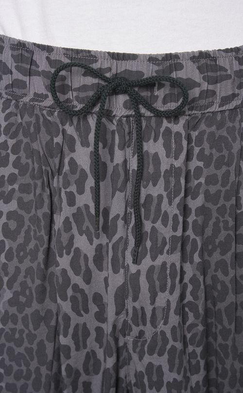 レオパードコットンレーヨンイージーパンツ