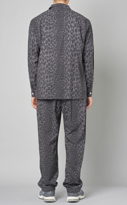 レオパードロングスリーブアロハシャツ