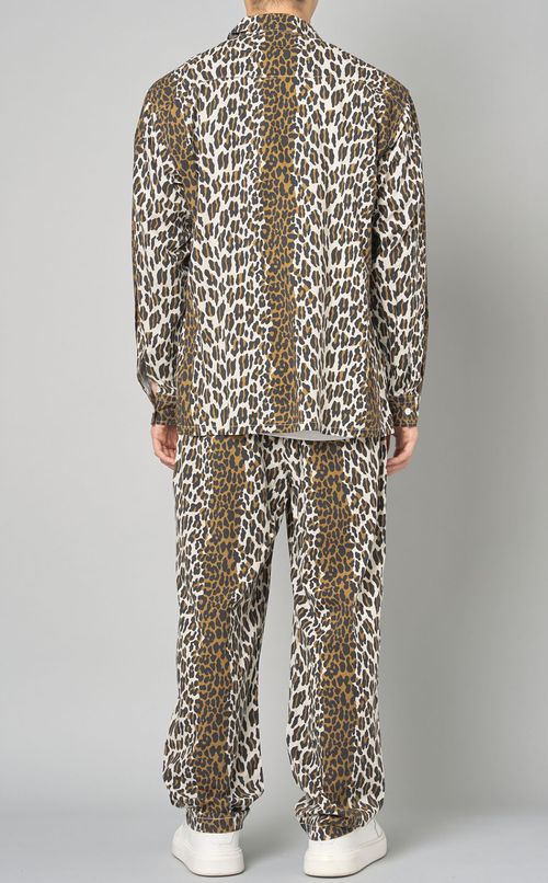 レオパードロングスリーブアロハシャツ