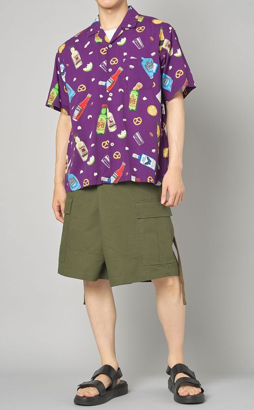 ボトル柄ショートスリーブアロハシャツ