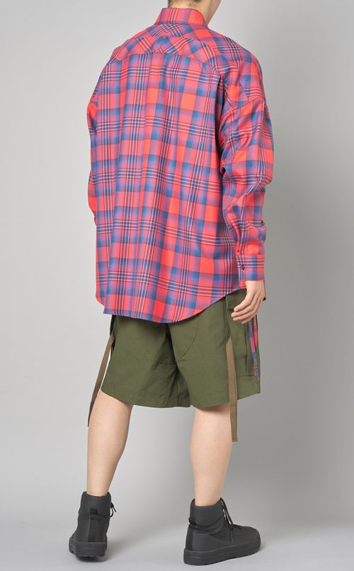 ウールチェックシャツ