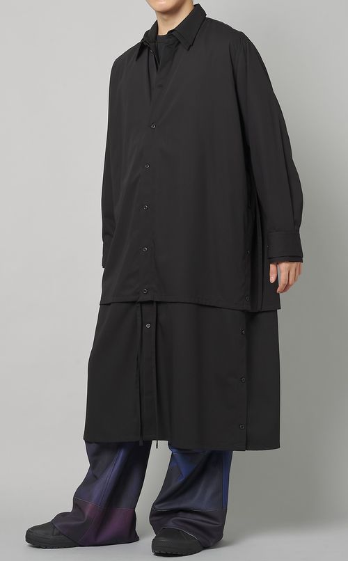 レイヤードシャツコート