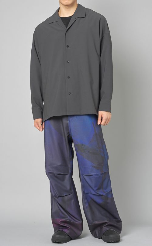 オーバーサイズオープンカラーシャツ