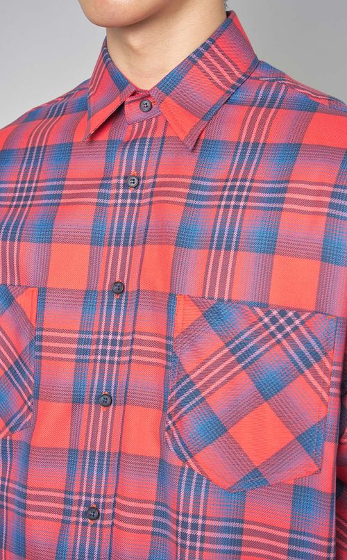 ウールチェックシャツ