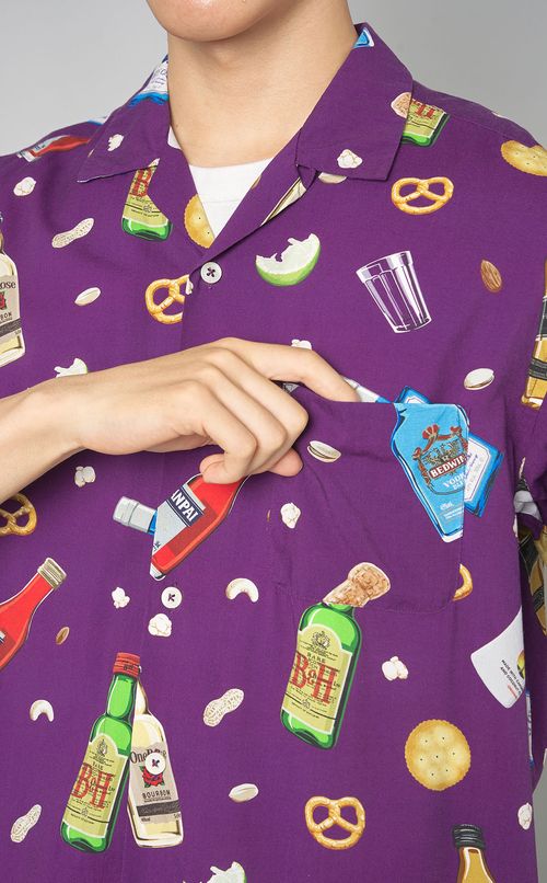 ボトル柄ショートスリーブアロハシャツ