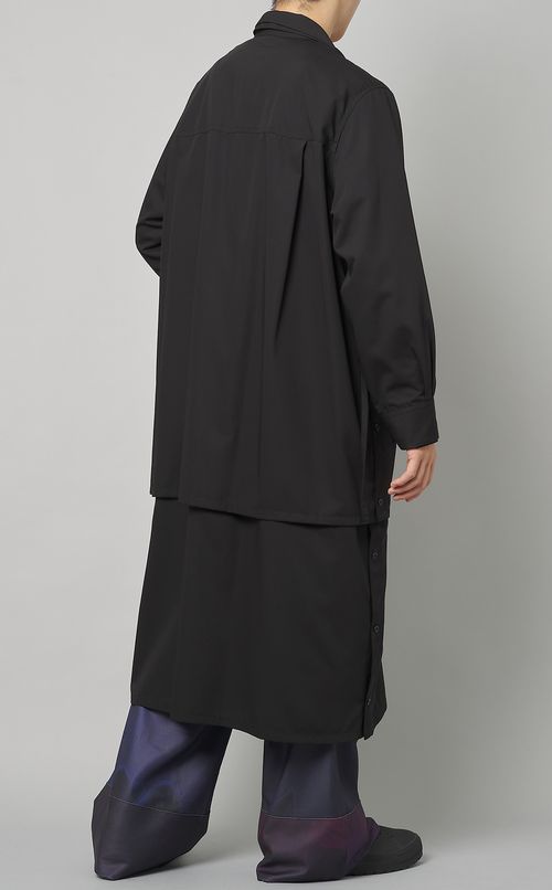 レイヤードシャツコート