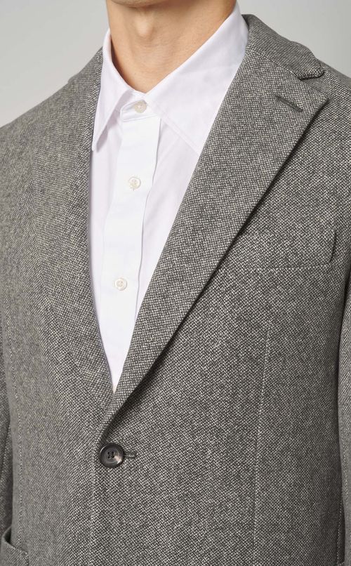 ツイードプリントシングルジャケット