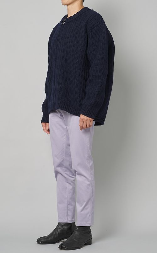 リブジップアップニットジャケット