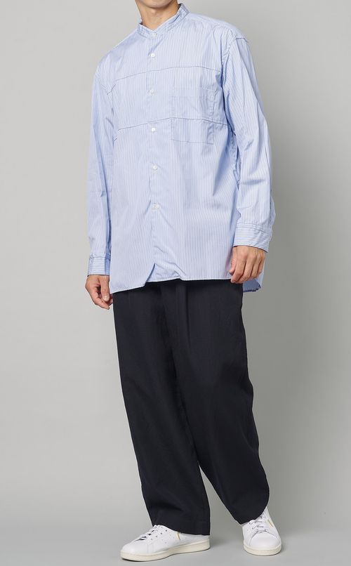 ウールサージワンタックワイドパンツ